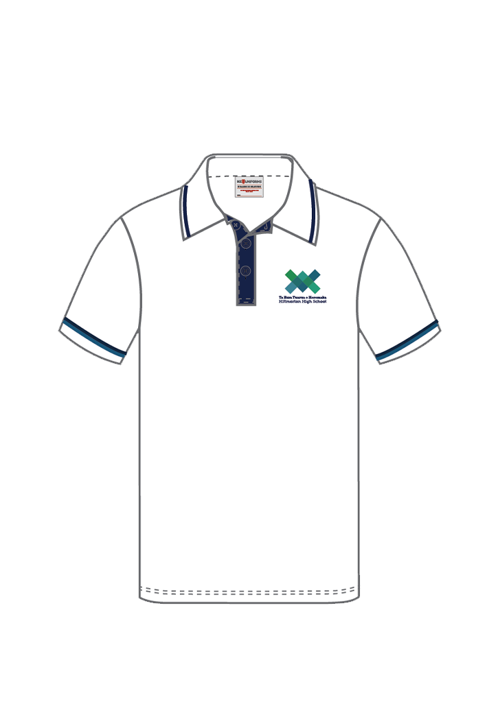 Hillmorton High School Polo White/Navy