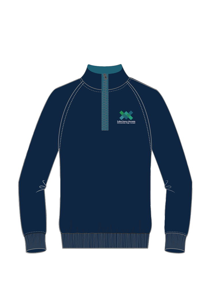 Hillmorton High School Quarter Zip Navy/Teal