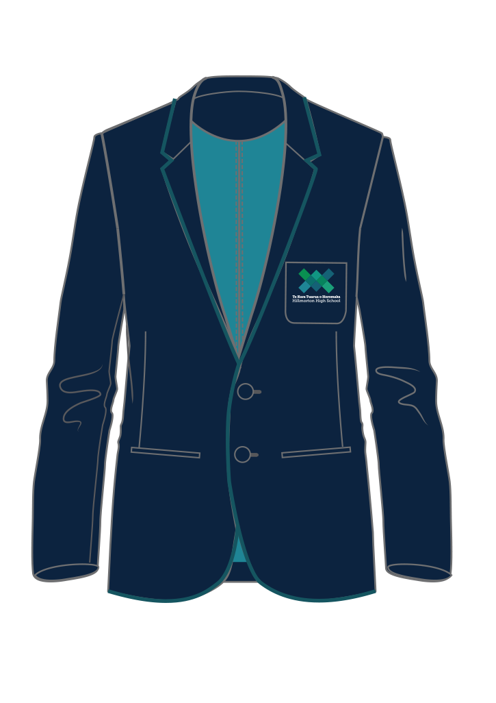 Hillmorton High School Senior Blazer Navy/Teal